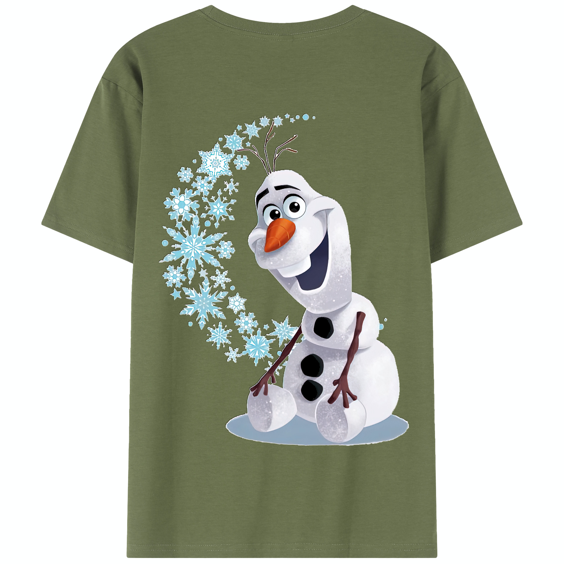 （画像用） アナと雪の女王 アンナ エルサ Frozen Anna Elsa 綿100％半袖Tシャツ（背面プリント）